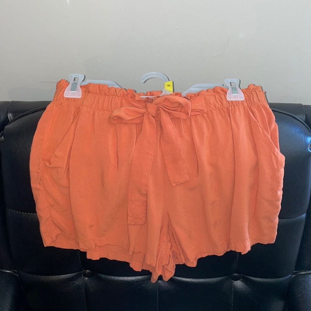 Orange soft shorts Size large runs small